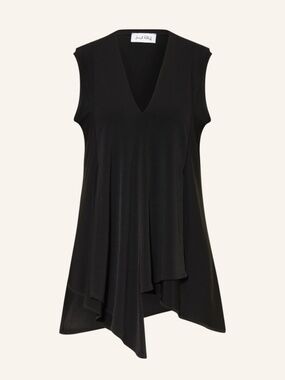 Joseph Ribkoff Black V-Neck Sleeveless Draped Tunic Tank Size 8